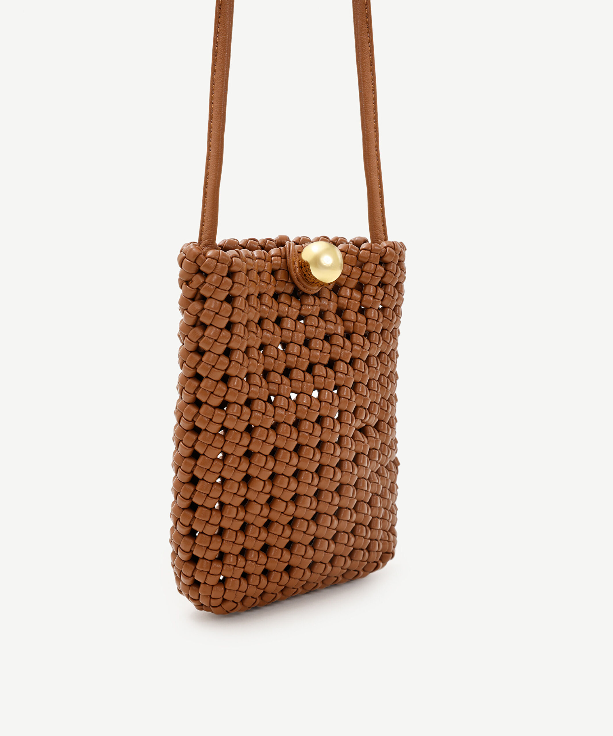 Örgü Detaylı Telefon Çantası - Görsel 2