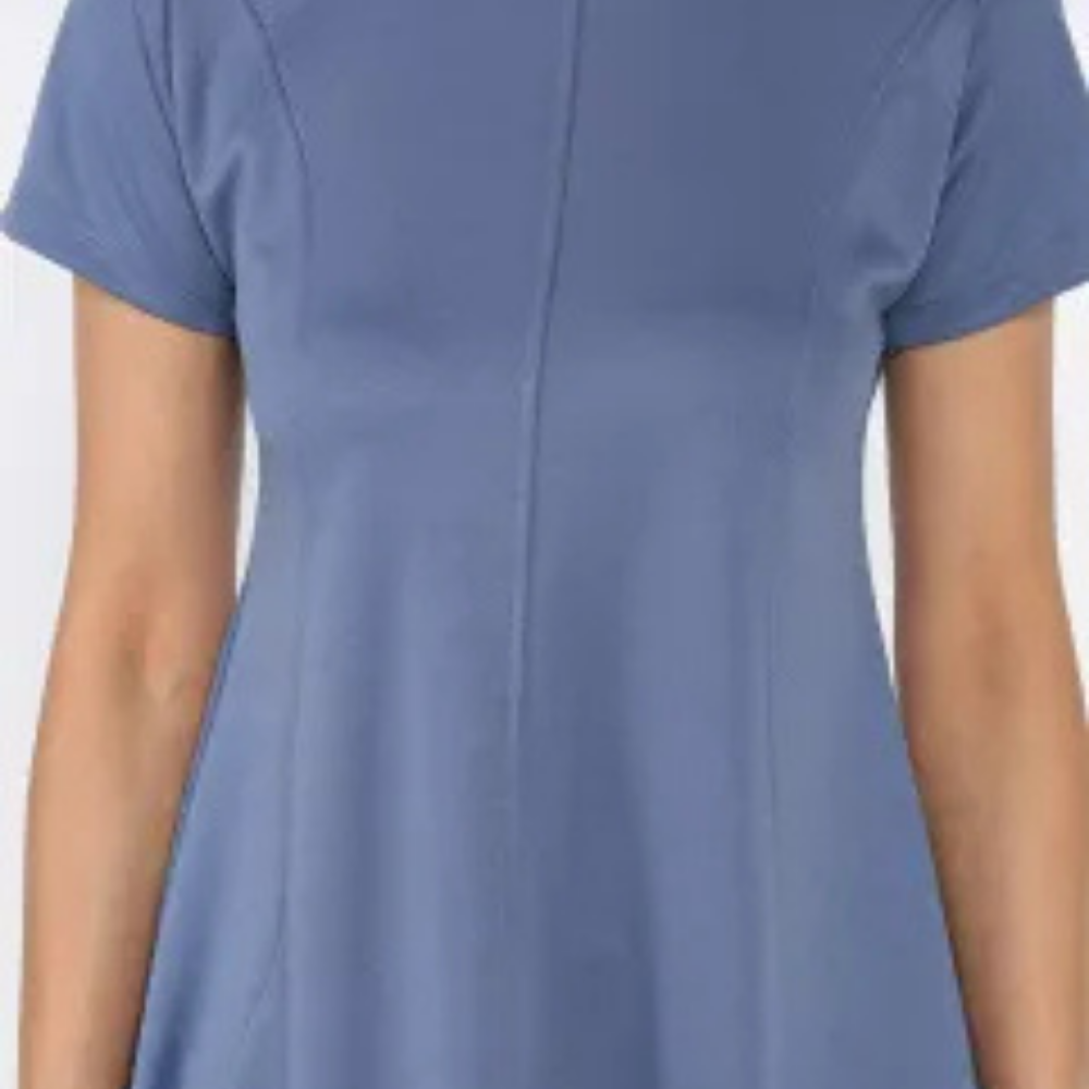 CK Bisiklet Yaka Kadın Mini Elbise - İndigo - Görsel 4