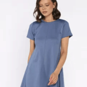 CK Bisiklet Yaka Kadın Mini Elbise - İndigo