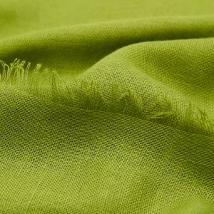 MANGO Keten Karışımlı Dikişsiz Yeşil Fular